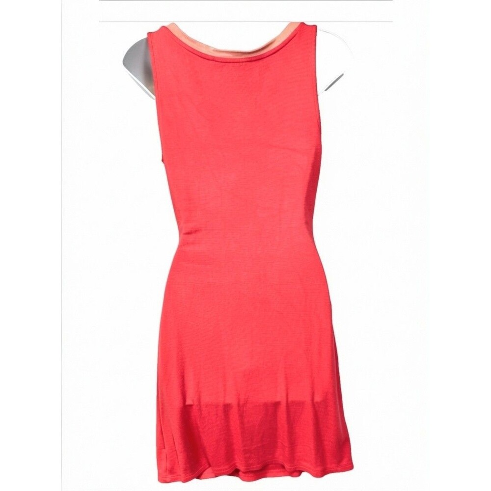 41Hawthorn Rayon Blend Coral Vacation Tank Dress Small Sleeveless Stretchy - Picture 2 of 7
